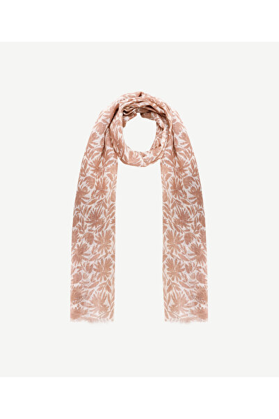 Yargıcı Keten Karışımlı Çiçekli Şal