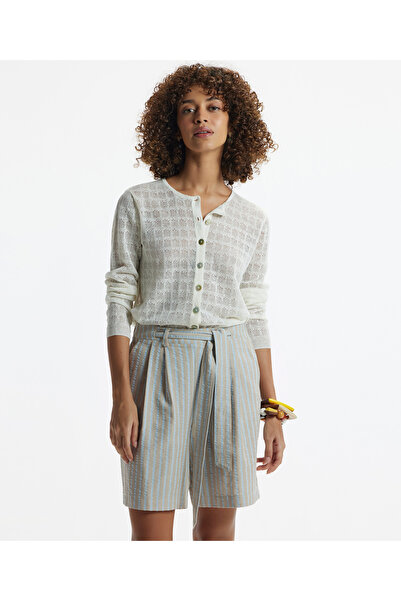 Yargıcı Beli Lastikli Bağlamalı Şort