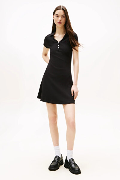 Tommy Jeans Denim Essentials Kadın Siyah Elbise DW0DW21172BDS