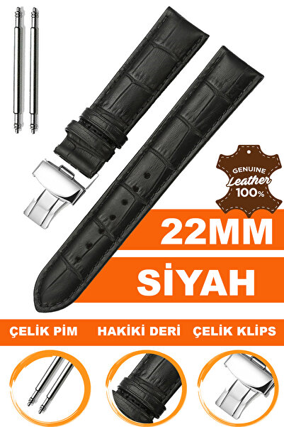 COBRA 22mm Fossil-Welder-Casio-Seiko-Omega-Armani Saat Uyumlu Klipsli Hakiki ...