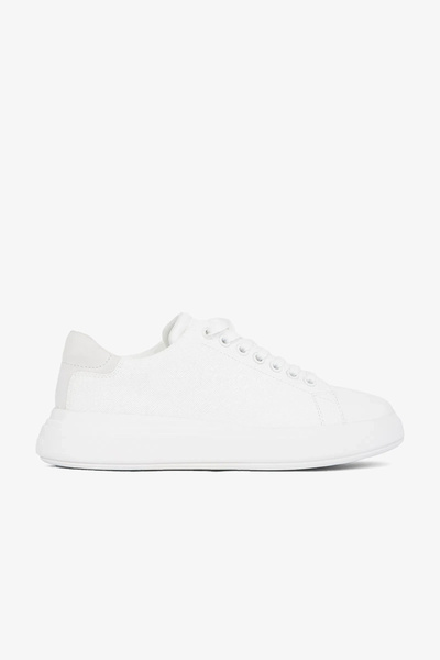 Calvin Klein Women's White Sneakers with Ck Logo