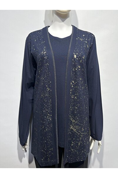 Lanze طقم رقيق مع بلوزة بأكمام قصيرة وسترة 5200T