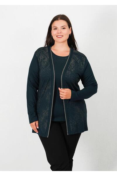 Lanze İçi Kısa Kol Bluzlu Ceketli Ince Takım 5201T