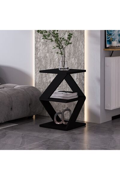 İNARCH DİZAYN Albeni Z Tasarım 3 Katlı Minimalist Yan Sehpa - Modern Sehpa, S...