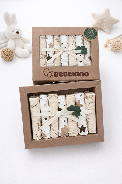 AKİ MODA KİDS %100 Pamuk Bebek 7li Ağız Bezi ebat 21x20