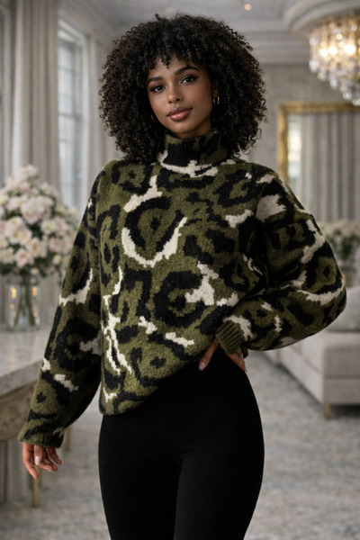 OYERGA MODA سترة نسائية منقوشة