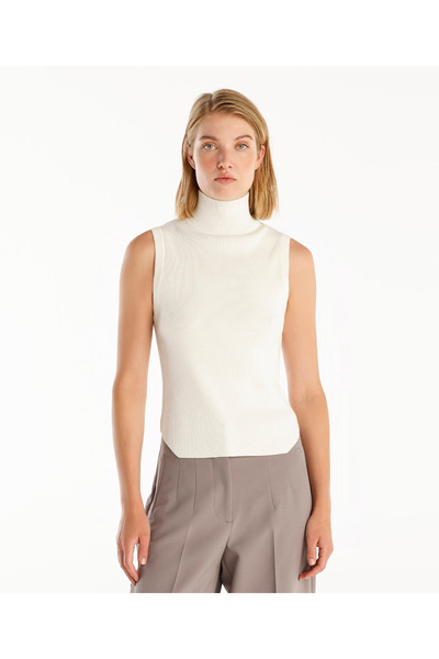 Yargıcı Sleeveless Stand Collar Knitwear