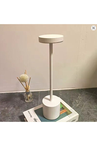 VALUE مصباح طاولة لاسلكي قابل لإعادة الشحن، بطارية 6000 مللي أمبير/ساعة، 3 مستويات من السطوع، 34 × 8 سم