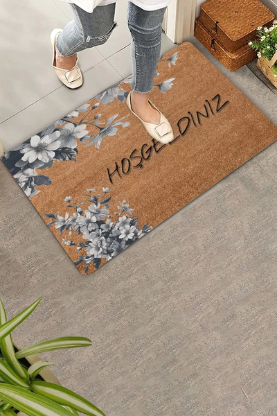 Valerine Life Mop de bun venit cu flori de Gerbera albă 45x70cm