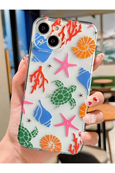 3GEN CASE İphone 15 Uyumlu Desenli Şeffaf Silikon Kılıf