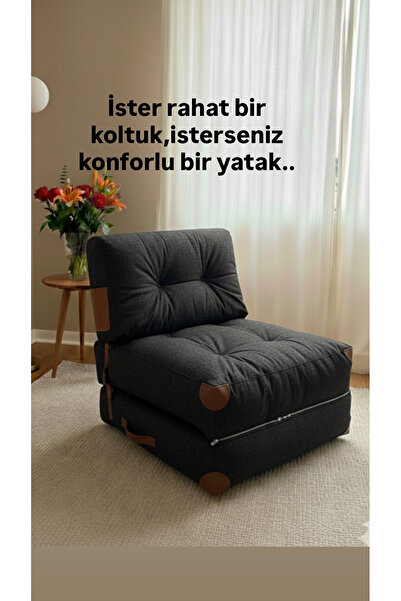 PUFYMAX Comfy Yeni Nesil bohem tekli koltuk,yataklı katlanır berjer,yer yatağı modüler yapı 80 X 80cm | 85cm