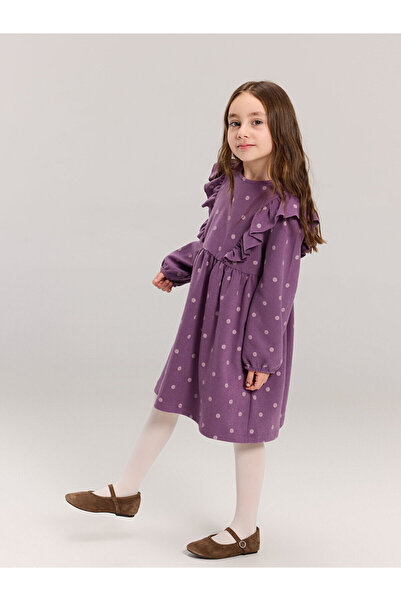 LC Waikiki LCW Детска рокля с полка точки за момичета