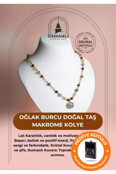 OSMANLI DOĞAL TAŞ Oğlak Burcu Enerjisine Özel Gerçek Doğal Taş El Yapımı Kutu...
