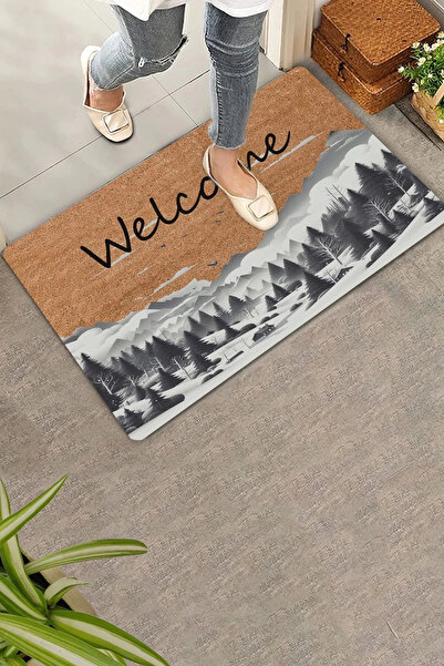 Valerine Life Ștergător de ușă de bun venit Snow and Pine Forest 45x70cm
