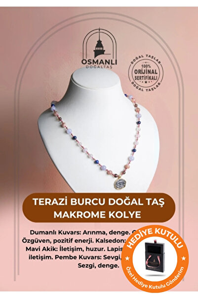 OSMANLI DOĞAL TAŞ Terazi Burcu Enerjisine Özel Gerçek Doğal Taş El Yapımı Sev...