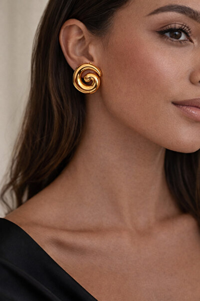 HERCY أقراط مستديرة من الذهب |   أقراط التصميم الحديث |   1. أقراط مطلية بجود...