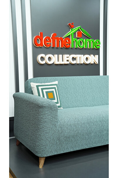 defnehome collection Jakarlı Düz Desen 3-3-1-1 Lastikli Kanepe Örtüsü | Lasti...