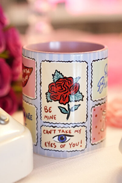 Hello Melody Design كوب "LOVE STAMP" من سلسلة الكوب - طباعة رقمية بتصميم أصلي...