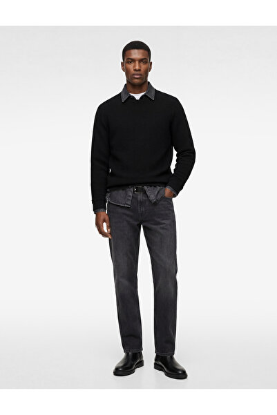 Koton Дългоръкавна блуза с редовна кройка и текстурирана яка