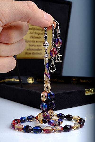 TESBİHEFENDİ Özel Kutulu Harf Eklemeli 925 Ayar Gümüş Püskül Hediyelik Ateş K...