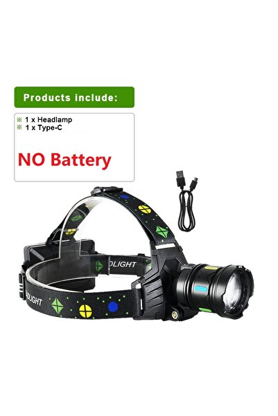 Choice مصباح أمامي SET-C بدون بطارية، بقوة إضاءة 18000000 لومن، أقوى مصباح أم...