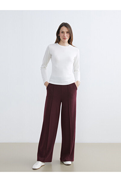 LC Waikiki بنطلون نسائي ذو أرجل واسعة ومرنة من LCWAIKIKI