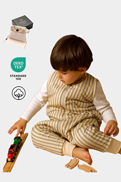 Pine Baby Home %100 Pamuk 0.5 TOG Unisex Bebek Çocuk Uyku Tulumu OEKO-TEX Ser...