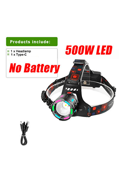 Choice ب- مصباح أمامي LED فائق السطوع بقوة 1000 واط، بدون بطارية، 9500000000 ...