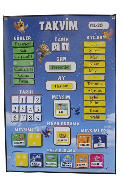 EĞLENCELİ SINIF تقويم سماوي تفاعلي (مع مشبك فيلكرو)