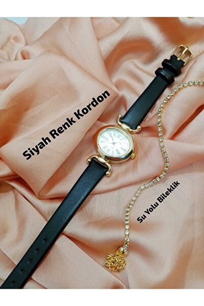 Ricardo Minimal Model Black Color Cord Women's Wristwatch with Water Way Brac...