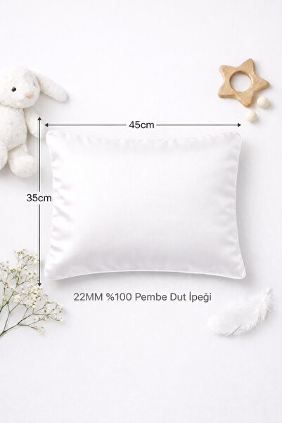 Pure Silk Baby Pillowcase Off-White 22mm Premium Silk Quality