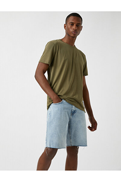 Koton Základní tričko se štítkem Regular Fit