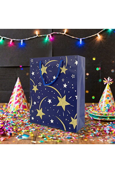 Party Magic أكياس هدايا ستارلايت متنوعة، كبيرة الحجم 31×12×40 سم، 3 قطع/عبوة