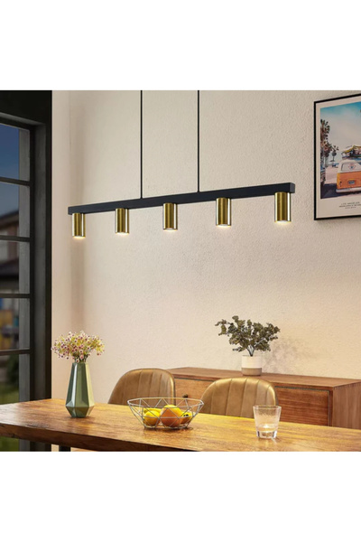 RONİSU AYDINLATMA Elbrus 5 Spot Başlıklı Sıralı Avize RA-AVZ- 3051-64-87