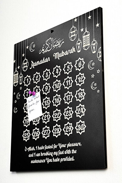 iwa concept Ramadan Calendar Wooden Uv Printed Decor - Islamic Ramadan Home Office Mosque Decoration