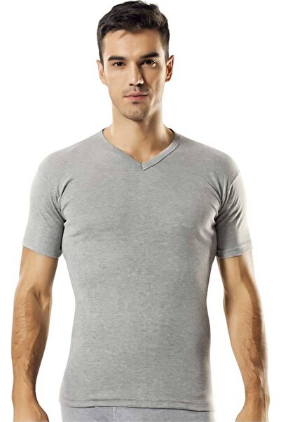 3nbe Men's Short Sleeve Undershirt Cotton V-Neck