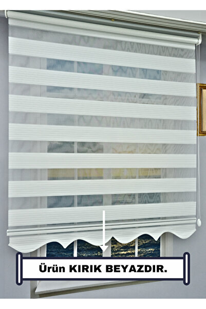 ESDEH Zebra Stor Güneşlik Perde - TEK PERDE 2 FONKSİYON (TÜL+GÜNEŞLİK) - Alüminyum Aksam