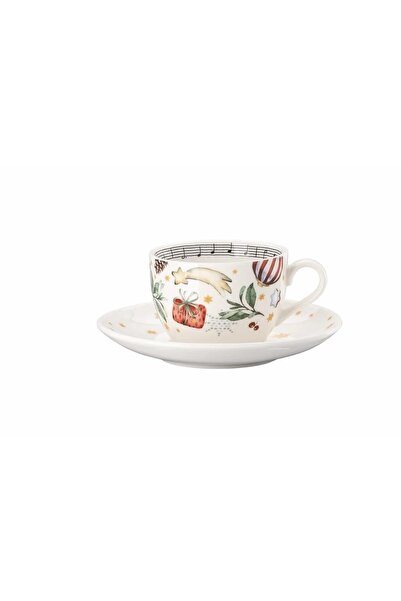 Hutschenreuther Yılbaşı Desenli Porselen Çay/Cappucino Fincanı