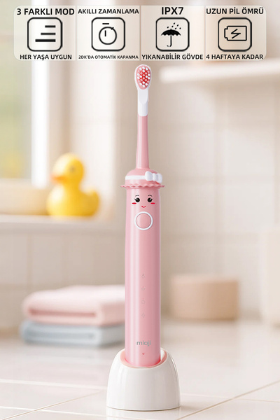 Mioji Oral B2 Kids Care Şarj Edilebilir Çocuk Diş Fırçası Pembe