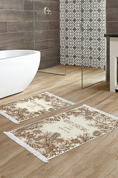 ALANUR Home Non-Slip Base Djt Toilet Set Trend Fringed New Year's Al5033