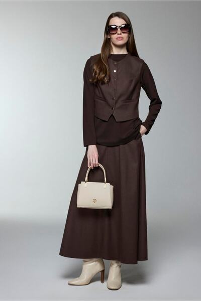 Zühre Kahve Üçlü Kombin Takım TK-1355