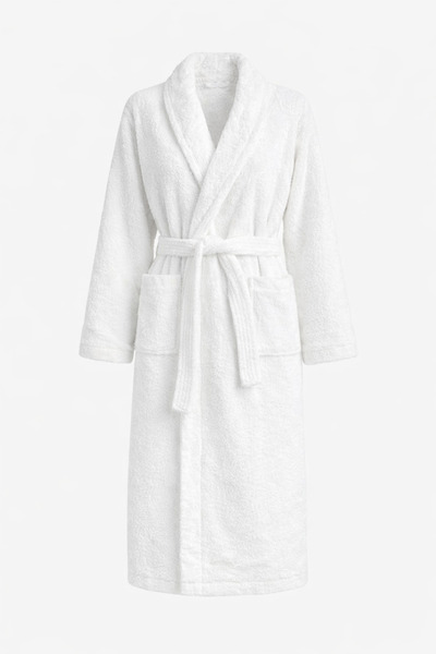 Minet Halat de baie alb, unisex, 100% bumbac, 400 g/m²