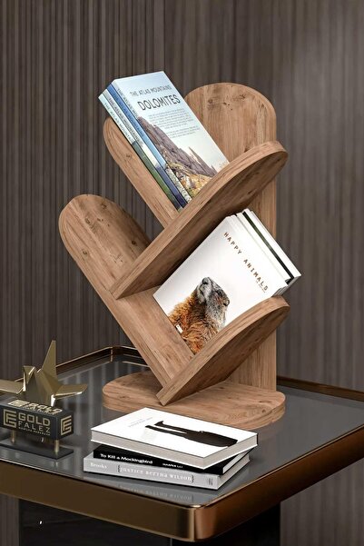 Reyo Falez 3 Raflı Masaüstü Kitaplık Kitap Rafı Atlantik Çam