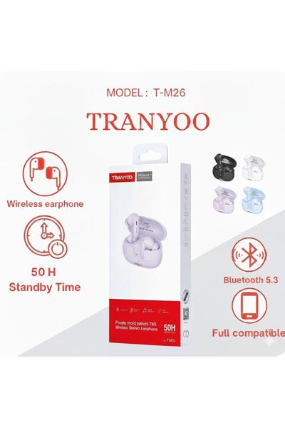 TRANYOO سماعات أذن لاسلكية بتقنية بلوتوث 5.3