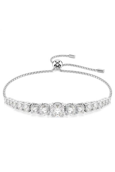 Swarovski Matrix Bileklik, Yuvarlak kesimlerin renk geçişleri, Beyaz, Rodyum ...