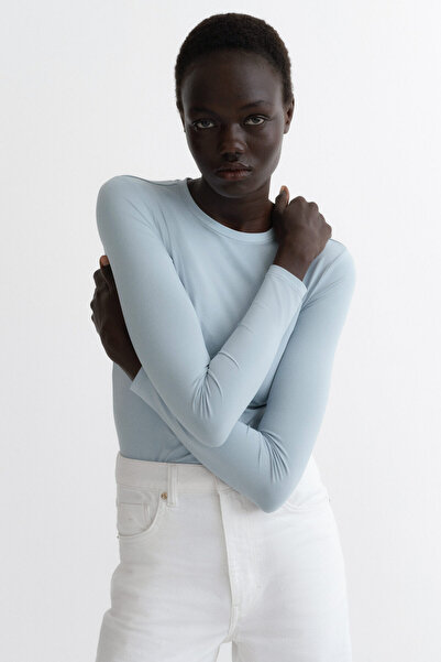 H&M Uzun Kollu Mikrofiber Üst