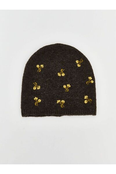 LC Waikiki Floral Embroidered Women's Knit Beanie