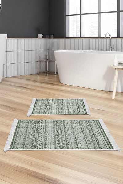 KAYABEY HOME Αντιολισθητική βάση Djt 2 τεμαχίων σετ πατάκι μπάνιου Trend Frin...