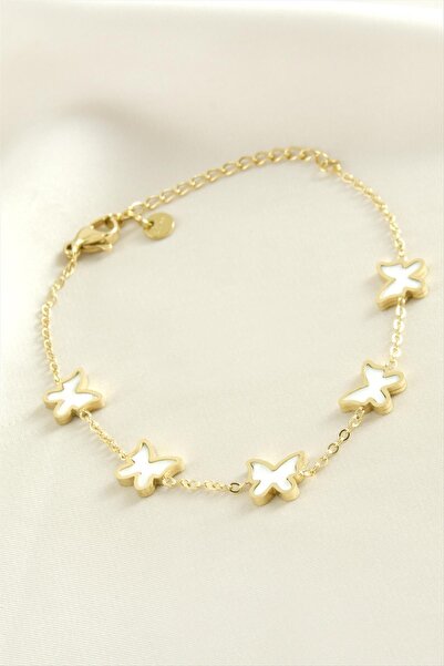 Bijuteri Net Butterfly Steel Bracelet