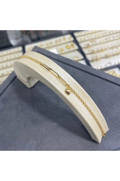 DİLEK KUYUMCULUK Kalp altın bileklik